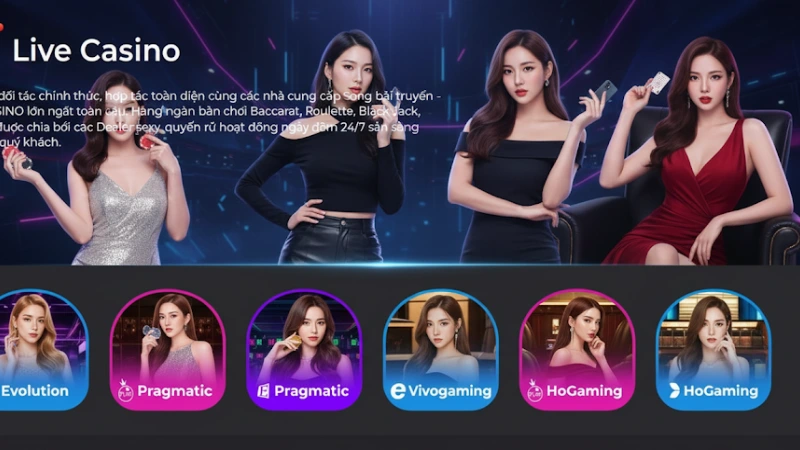 Các Nhà Cung Cấp Live Casino Hàng Đầu Định Hình Cá Cược